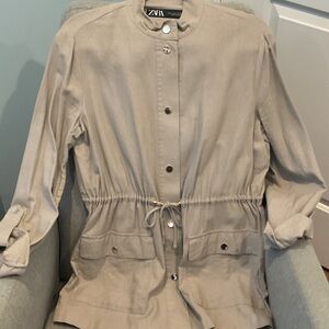 Zara Women's Beige Utility Jacket